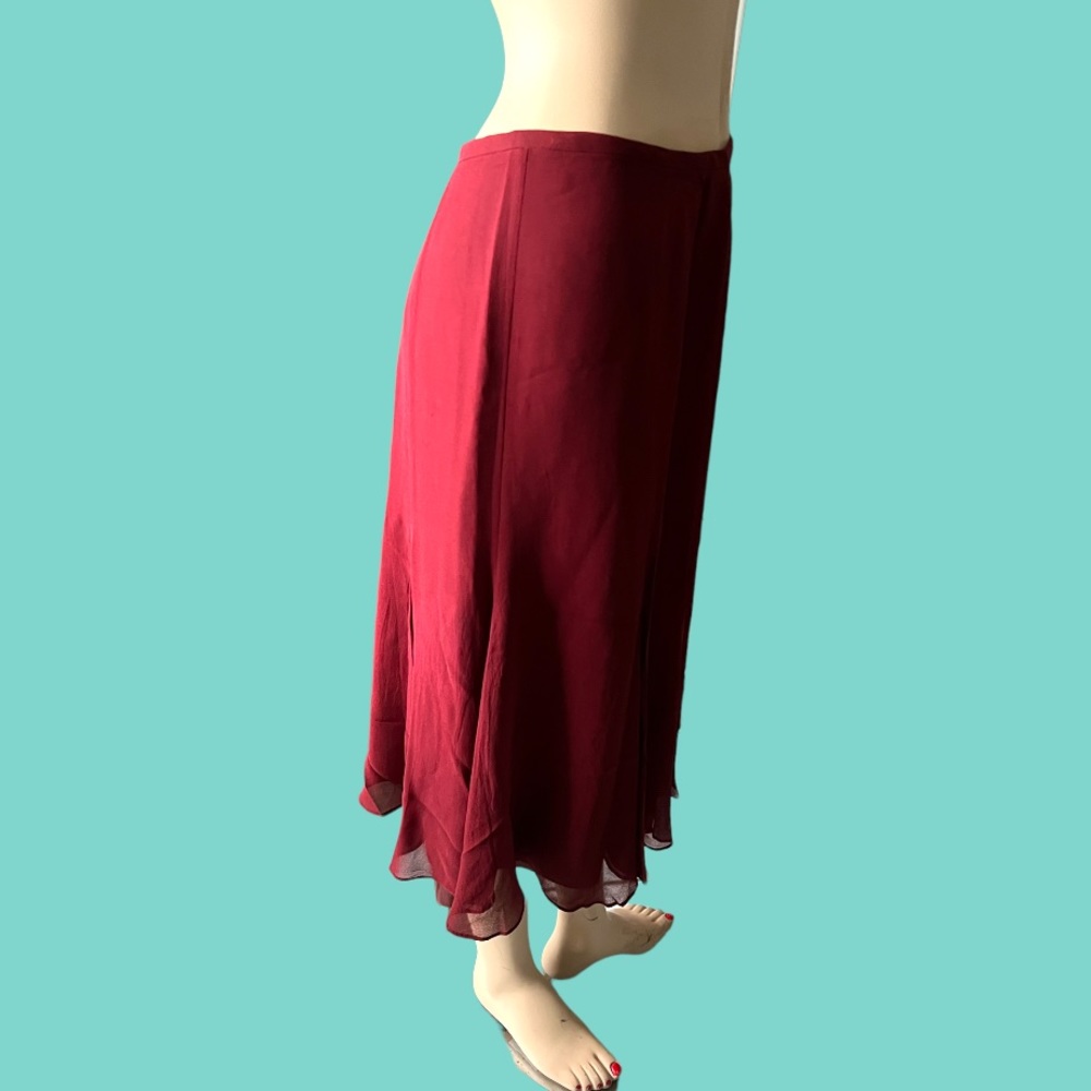Red maxi skirt